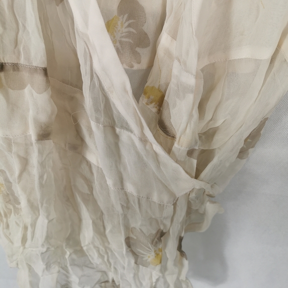 NOA NOA Chiffon Blouse Sheer Wrap Kimono Sleeves Open Underarm Size S 8 10 - Picture 7 of 7